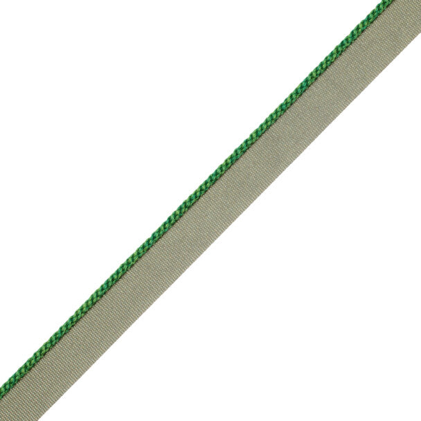 1/8" Cambridge Cord With Tape Trim by Samuel & Sons in Emerald