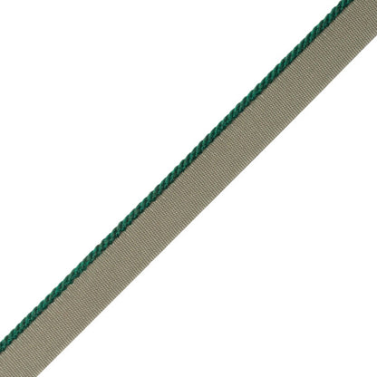 1/8" Cambridge Cord With Tape Trim by Samuel & Sons in Forest