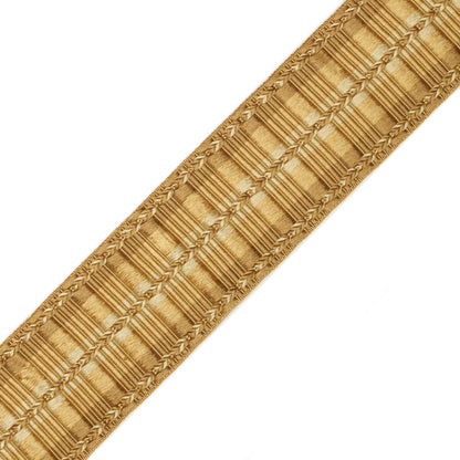 1 5/8" Orsay Silk Ribbed Border Trim by Samuel & Sons in Gold Melange