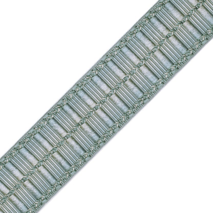 1 5/8" Orsay Silk Ribbed Border Trim by Samuel & Sons in Aqua Melange