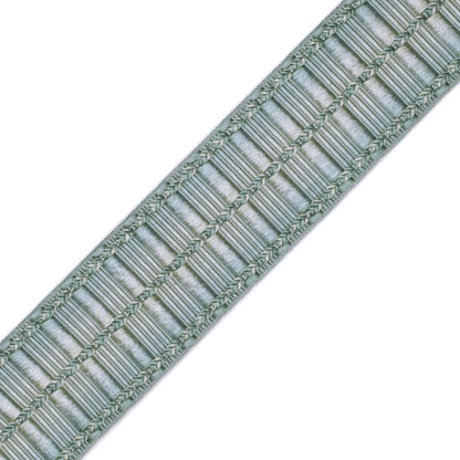 1 5/8" Orsay Silk Ribbed Border Trim by Samuel & Sons in Aqua Melange
