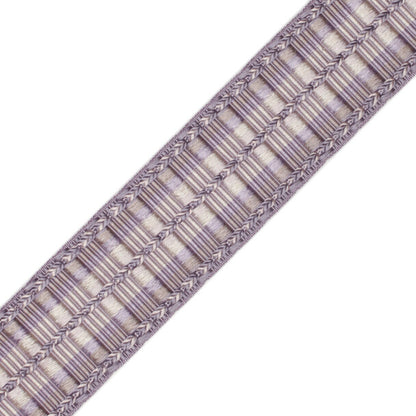 1 5/8" Orsay Silk Ribbed Border Trim by Samuel & Sons in Lavender Melange