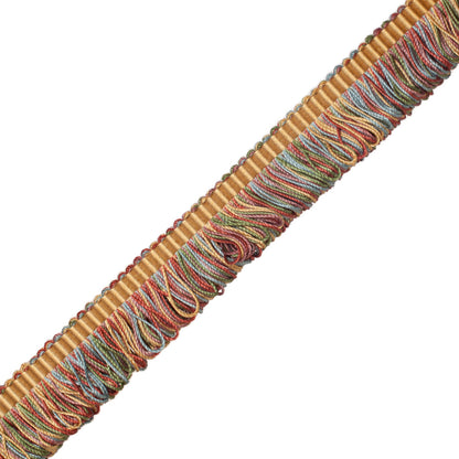 Orsay Silk Bouclé Loop Fringe Trim by Samuel & Sons in Gold/Rose/Iris/Sky