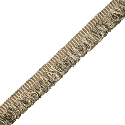 Orsay Silk Bouclé Loop Fringe Trim by Samuel & Sons in Grey Melange