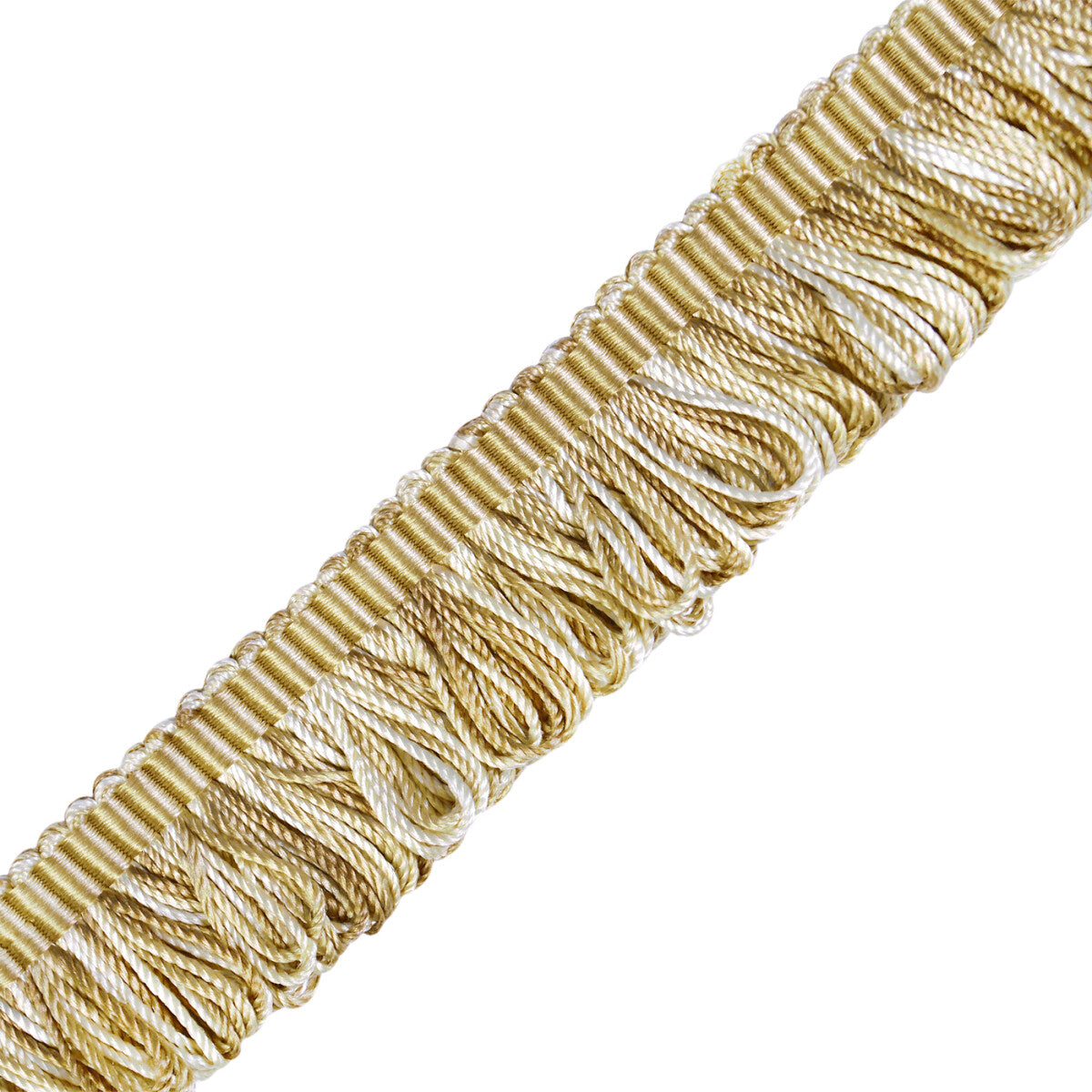 Orsay Silk Bouclé Loop Fringe Trim by Samuel & Sons in Taupe Melange