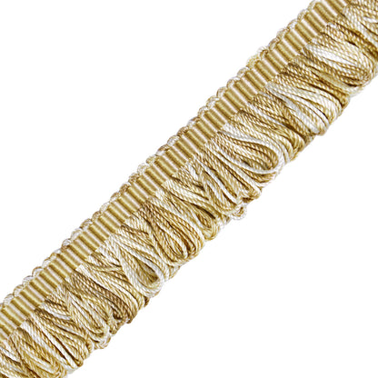 Orsay Silk Bouclé Loop Fringe Trim by Samuel & Sons in Taupe Melange