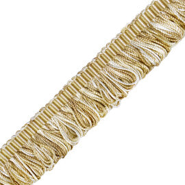 Orsay Silk Bouclé Loop Fringe Trim by Samuel & Sons in Taupe Melange