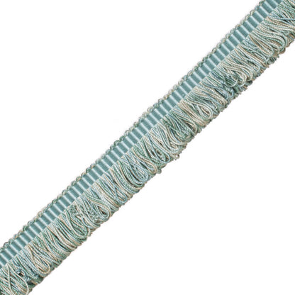 Orsay Silk Bouclé Loop Fringe Trim by Samuel & Sons in Aqua Melange