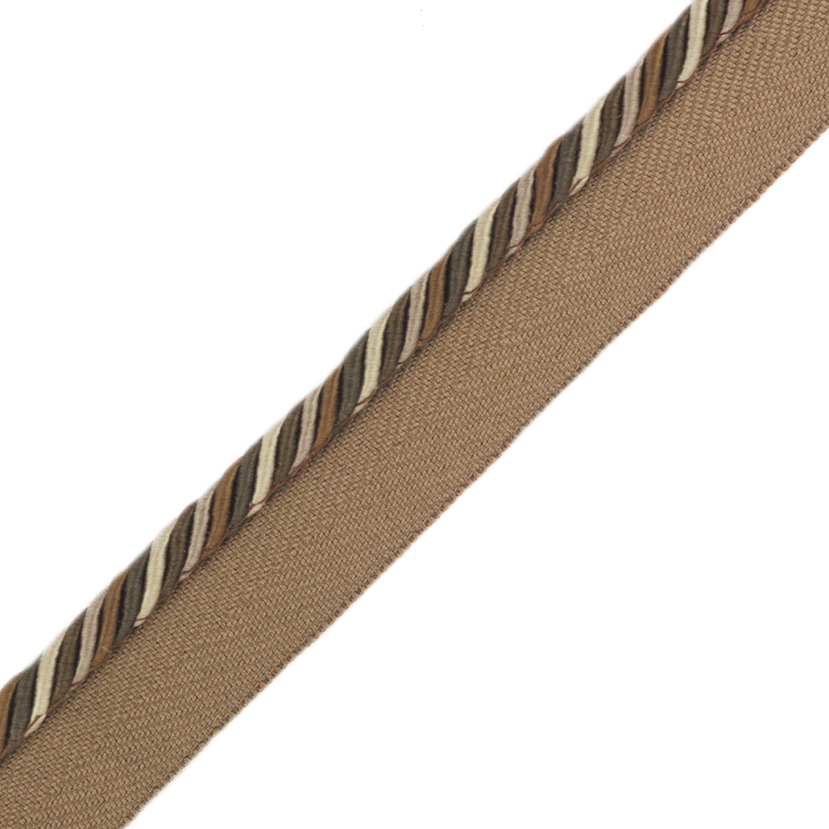 1/4" Orsay Silk Cord With Tape Trim by Samuel & Sons in Chocolate Melange