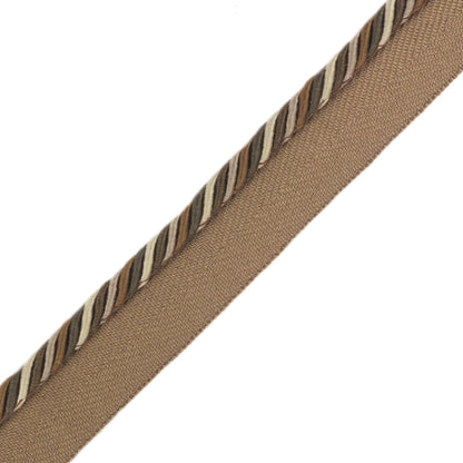 1/4" Orsay Silk Cord With Tape Trim by Samuel & Sons in Chocolate Melange