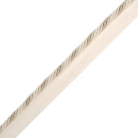1/4" Orsay Silk Cord With Tape Trim by Samuel & Sons in Ivory Melange