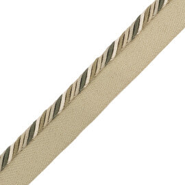 1/4" Orsay Silk Cord With Tape Trim by Samuel & Sons in Grey Melange