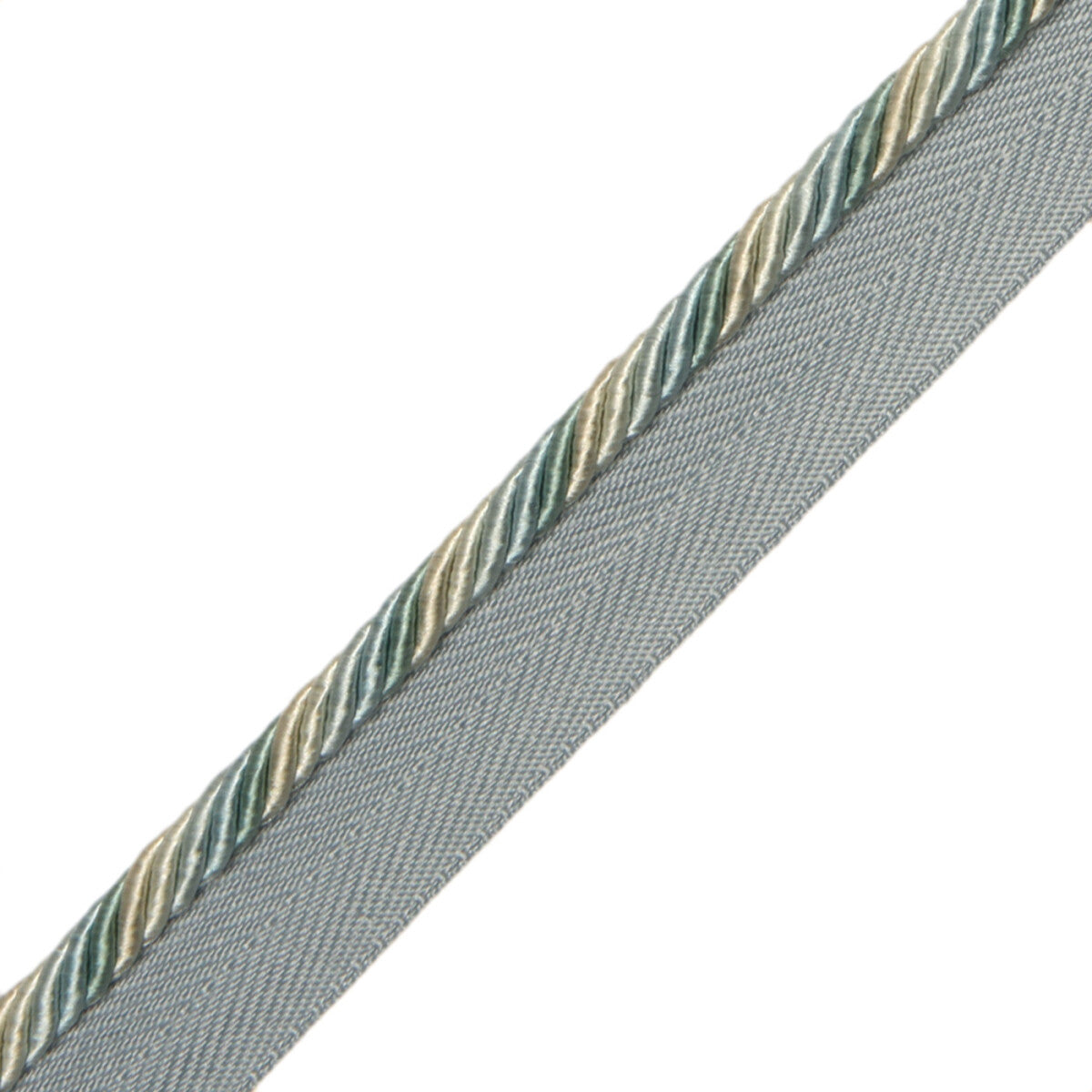 1/4" Orsay Silk Cord With Tape Trim by Samuel & Sons in Aqua Melange