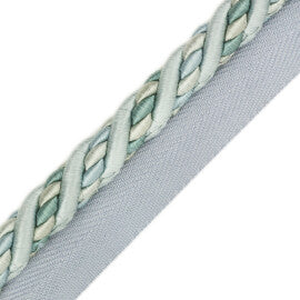 1/2" Orsay Silk Cord With Tape Trim by Samuel & Sons in Aqua Melange