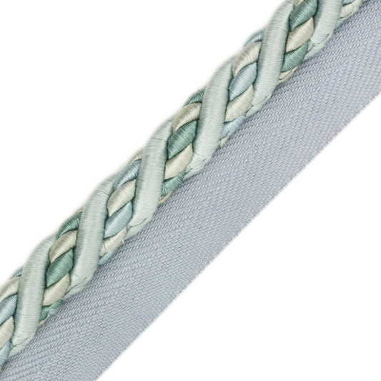 1/2" Orsay Silk Cord With Tape Trim by Samuel & Sons in Aqua Melange
