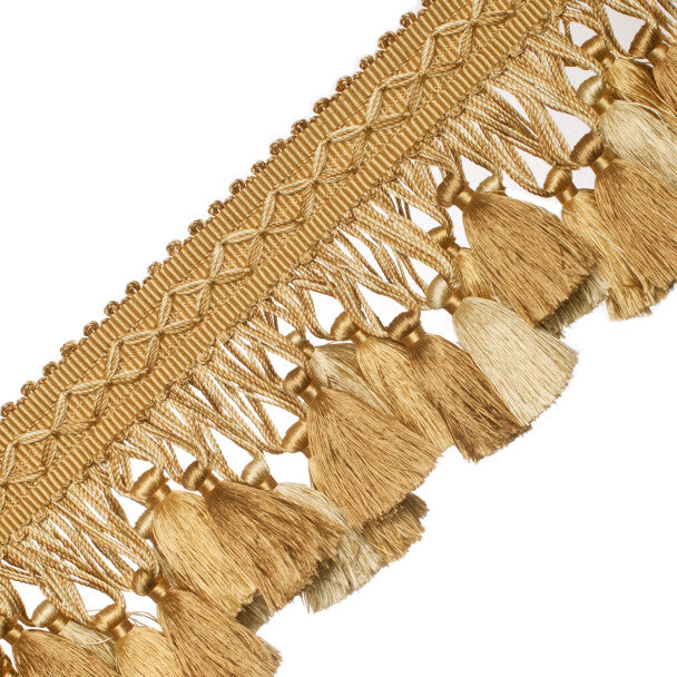 Orsay Silk Tassel Fringe Trim by Samuel & Sons in Gold Melange