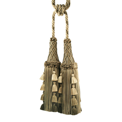 Orsay Silk Double Tassel Tieback by Samuel & Sons in Grey Melange