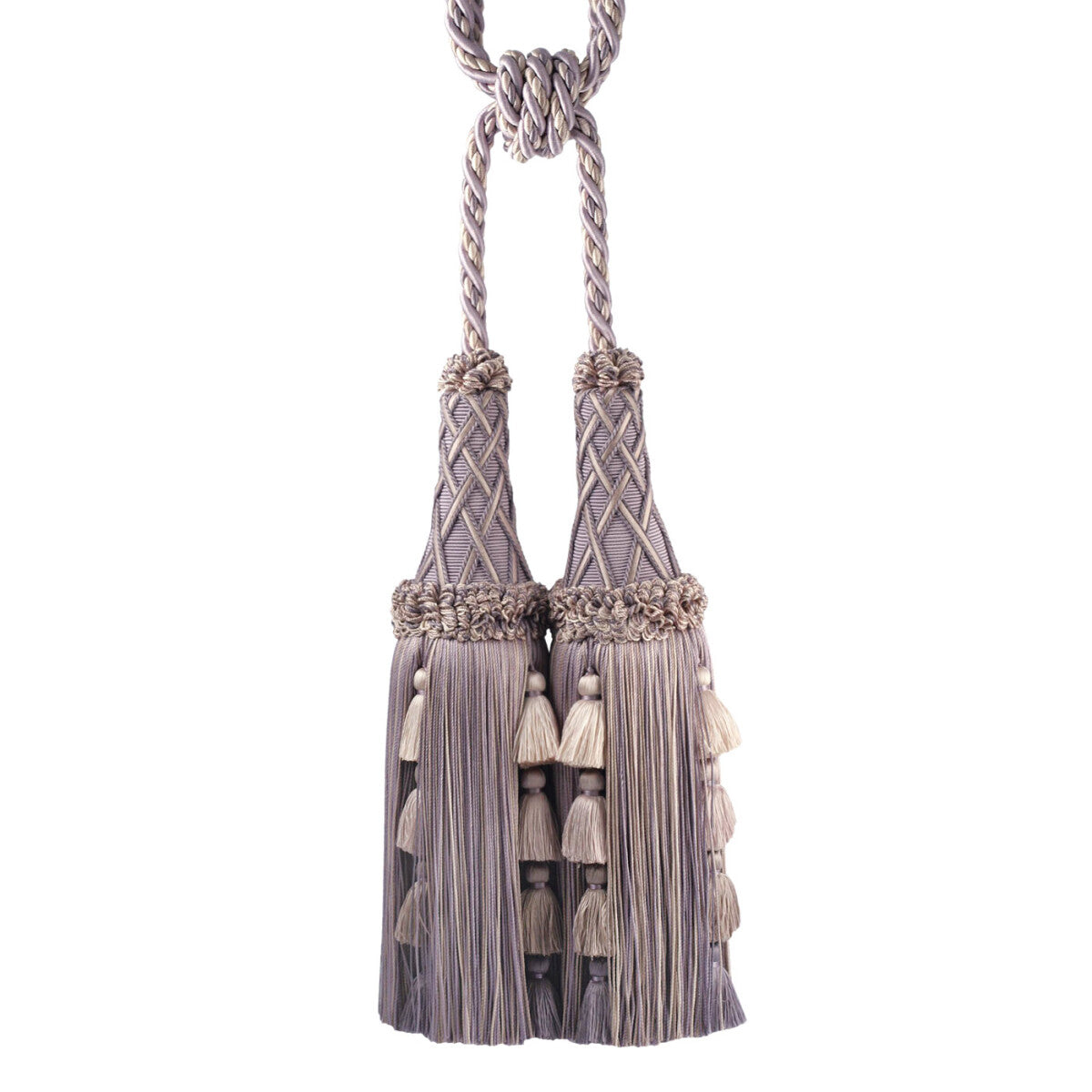 Orsay Silk Double Tassel Tieback by Samuel & Sons in Lavender Melange