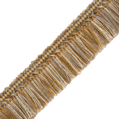 1.5" Le Duc Brush Fringe Trim by Samuel & Sons in Antique Bronze/Grey