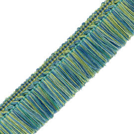 1.5" Le Duc Brush Fringe Trim by Samuel & Sons in Lagoon