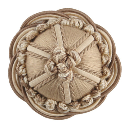 2" Orsay Silk Rosette by Samuel & Sons in Taupe Melange