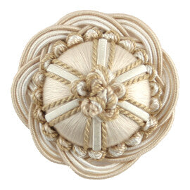 2" Orsay Silk Rosette by Samuel & Sons in Ivory Melange
