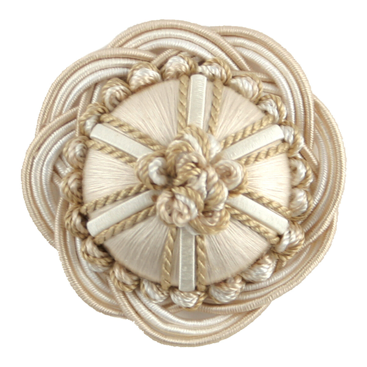 2" Orsay Silk Rosette by Samuel & Sons in Ivory Melange