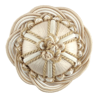 2" Orsay Silk Rosette by Samuel & Sons in Ivory Melange
