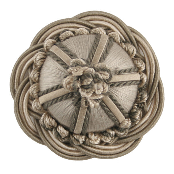 2" Orsay Silk Rosette by Samuel & Sons in Grey Melange