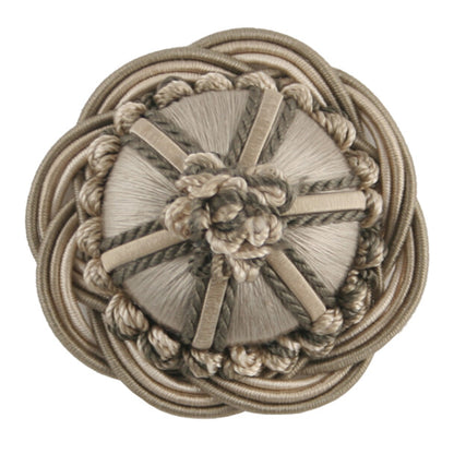 2" Orsay Silk Rosette by Samuel & Sons in Grey Melange