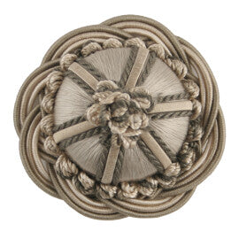 2" Orsay Silk Rosette by Samuel & Sons in Grey Melange