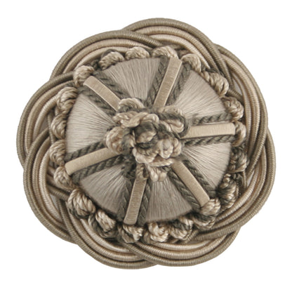 2" Orsay Silk Rosette by Samuel & Sons in Grey Melange