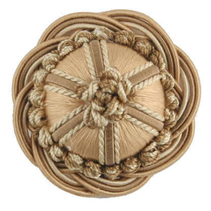 2" Orsay Silk Rosette by Samuel & Sons in Gold Melange