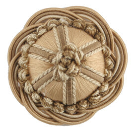2" Orsay Silk Rosette by Samuel & Sons in Gold Melange