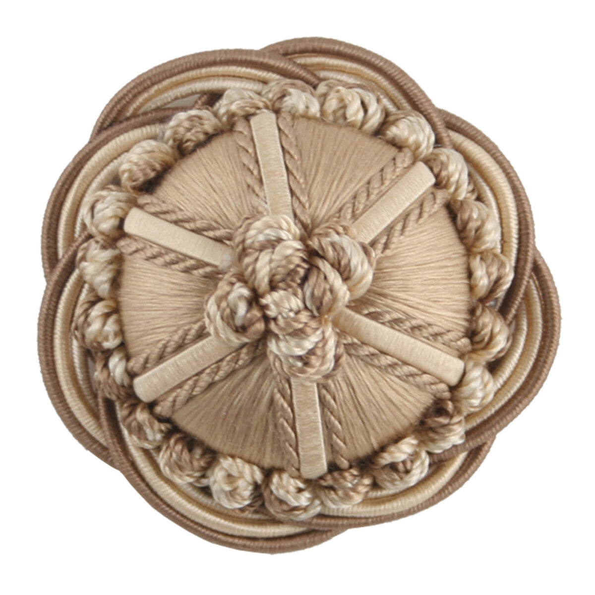 2" Orsay Silk Rosette by Samuel & Sons in Taupe Melange