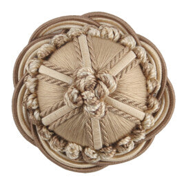 2" Orsay Silk Rosette by Samuel & Sons in Taupe Melange