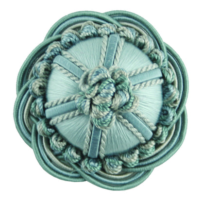 2" Orsay Silk Rosette by Samuel & Sons in Aqua Melange