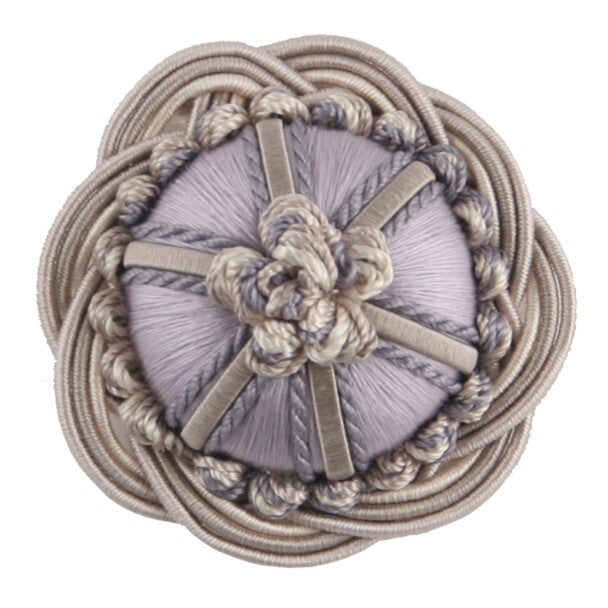2" Orsay Silk Rosette by Samuel & Sons in Lavender Melange