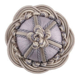 2" Orsay Silk Rosette by Samuel & Sons in Lavender Melange