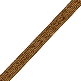 5/8" Aristotle Greek Key Trim by Samuel & Sons in Autumn Browns