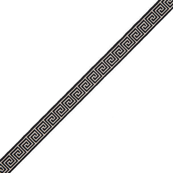5/8" Aristotle Greek Key Trim by Samuel & Sons in Classic White/Black