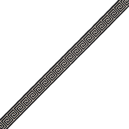 5/8" Aristotle Greek Key Trim by Samuel & Sons in Classic White/Black