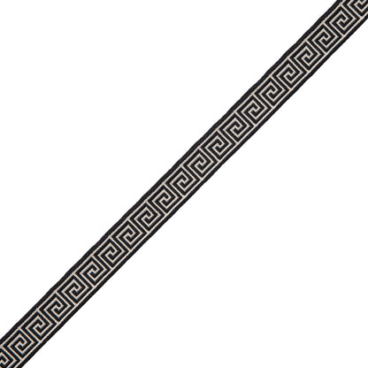 5/8" Aristotle Greek Key Trim by Samuel & Sons in Classic White/Black