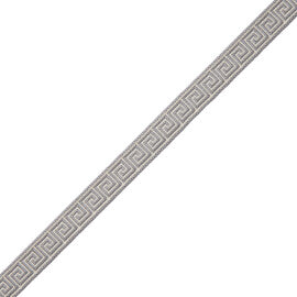 5/8" Aristotle Greek Key Trim by Samuel & Sons in Sterling