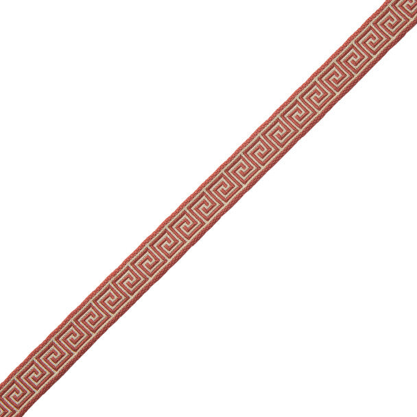 5/8" Aristotle Greek Key Trim by Samuel & Sons in Coral