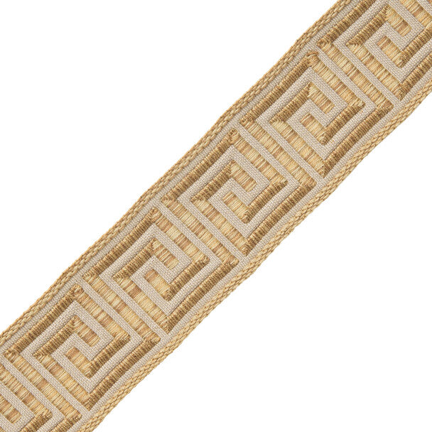 1 3/8" Aristotle Greek Key Trim by Samuel & Sons in Golden Strie