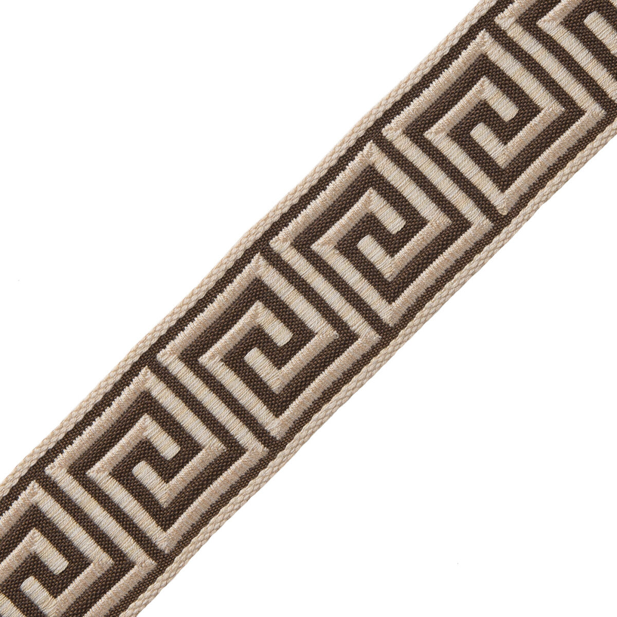 1 3/8" Aristotle Greek Key Trim by Samuel & Sons in Chocolate
