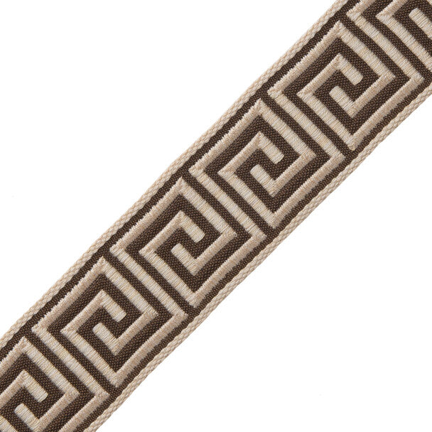 1 3/8" Aristotle Greek Key Trim by Samuel & Sons in Chocolate
