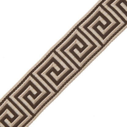 1 3/8" Aristotle Greek Key Trim by Samuel & Sons in Chocolate