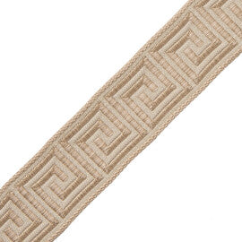1 3/8" Aristotle Greek Key Trim by Samuel & Sons in Natural